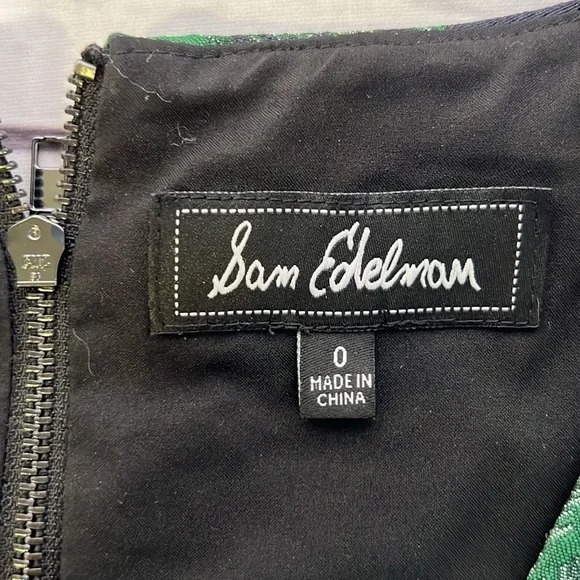 Sam Edelman Womens Palm Blue Green A-Line Dress Blue Sz 0 Mini Party Coc… - Picture 6 of 8